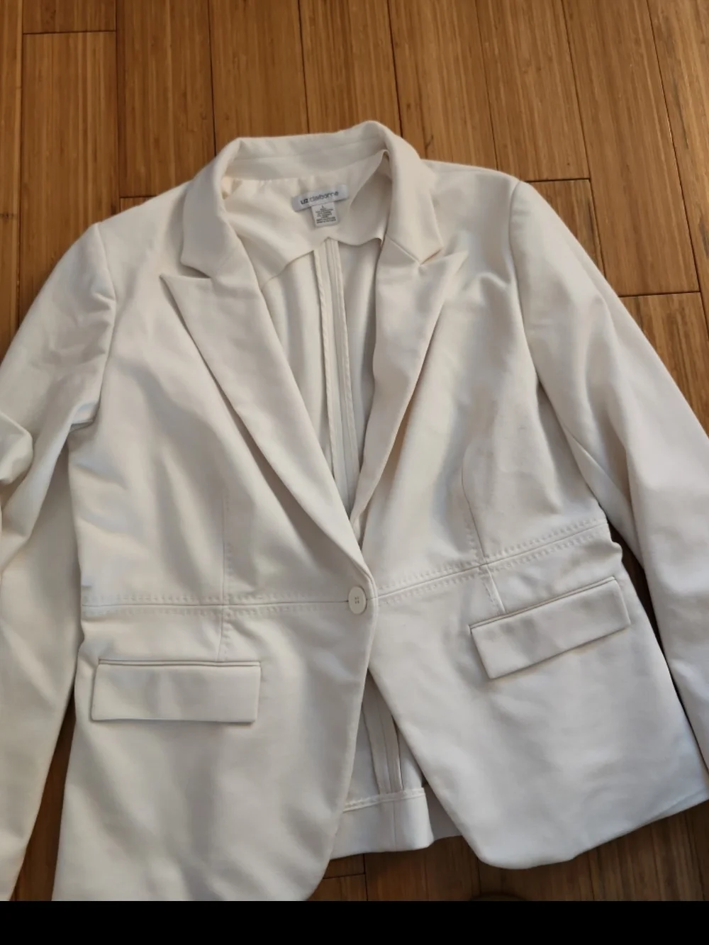 Liz Claiborne Career Blazer White Size Large with top size large - Picture 3 of 6